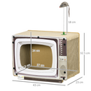 TV-Shaped Cardboard Cat House with Scratcher, Catnip & Toy Rat | Interactive Cat Hideaway