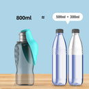 Portable Dog Water Bottle with Collapsible Bowl