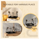 Portable Bird Stand Perch with Stainless Steel Base, Ladder & Feeding Bowls