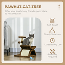 Cat Tree Activity Centre with Scratching Posts, Tunnel & Dangling Ball | Plush Cat Tower