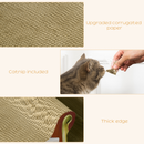Cat Scratching Board Lounge Sofa with Catnip | Cardboard Cat Scratcher Bed 58cm