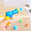 Interactive Cat Ball Launcher Gun with 100 Pom Pom Balls