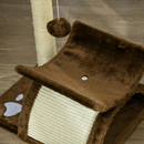 Cat Tree Activity Centre with Scratching Posts, Tunnel & Dangling Ball | Plush Cat Tower