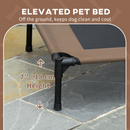 76cm Elevated Dog Bed with UV Canopy | Cooling Raised Pet Cot for Indoor & Outdoor Use