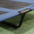 92cm Elevated Dog Bed with UV Protection Canopy | Cooling Raised Pet Cot for Indoor & Outdoor Use