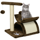 Cat Tree Activity Centre with Scratching Posts, Tunnel & Dangling Ball | Plush Cat Tower